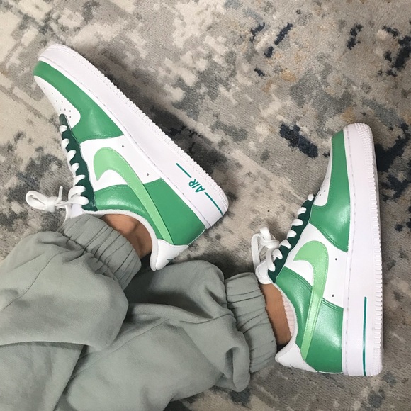 Matcha green custom Af1’s!! 🍵✅💚 - Picture 1 of 7